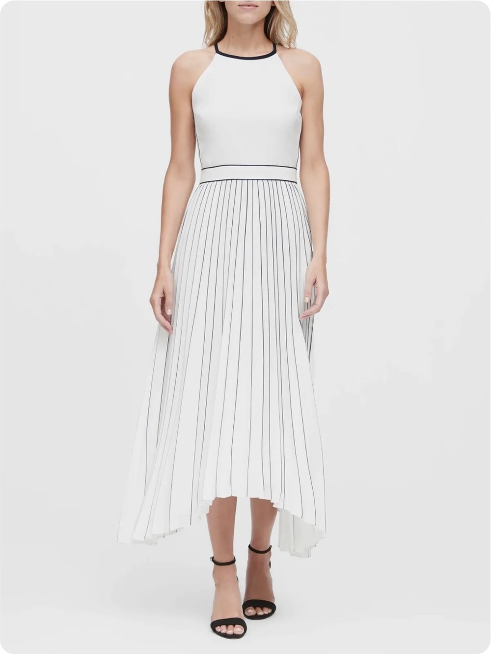 Pleated midi dress
